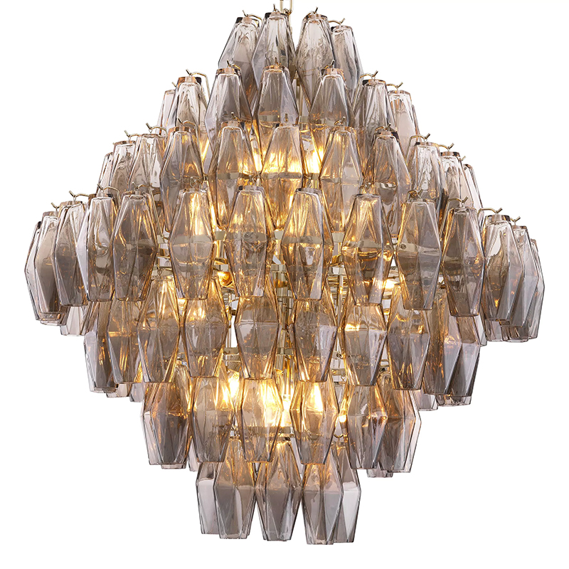 Люстра Eichholtz Chandelier Benini L Стекло Смок Никель Люстра Eichholtz Chandelier Benini L Стекло Смок Никель в Орле | Loft Concept