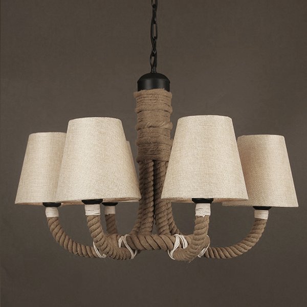 Люстра Rattan Chandelier Loft Rope Light Черный Люстра Rattan Chandelier Loft Rope Light Черный в Орле | Loft Concept