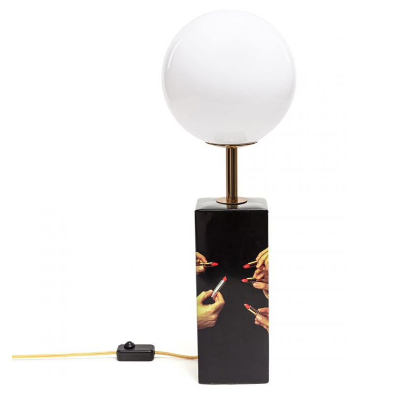 Настольная лампа Seletti Table Lamp Lipstick Черный Белый Мульти Настольная лампа Seletti Table Lamp Lipstick Черный Белый Мульти в Орле | Loft Concept