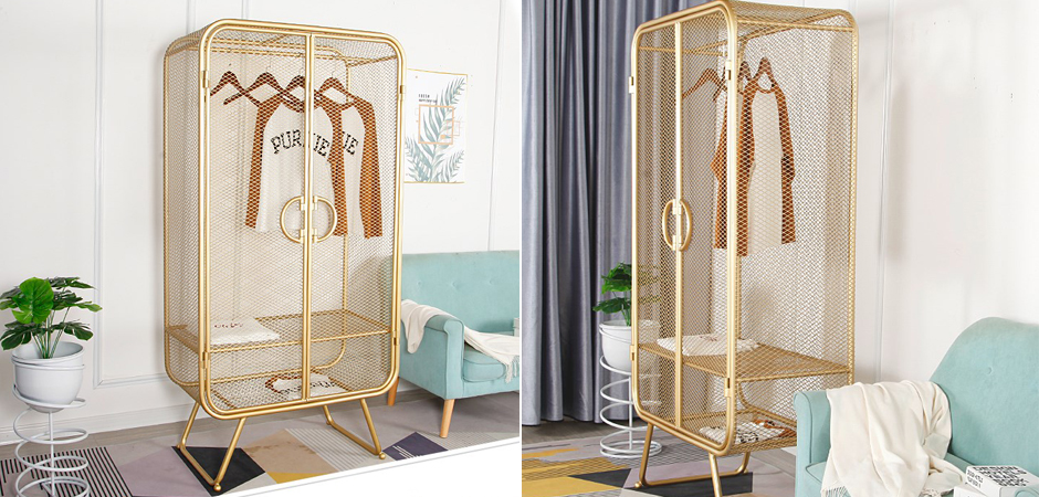Шкаф Rhombic Grid Wardrobe Gold Шкаф Rhombic Grid Wardrobe Gold - Loft-Concept в Орле