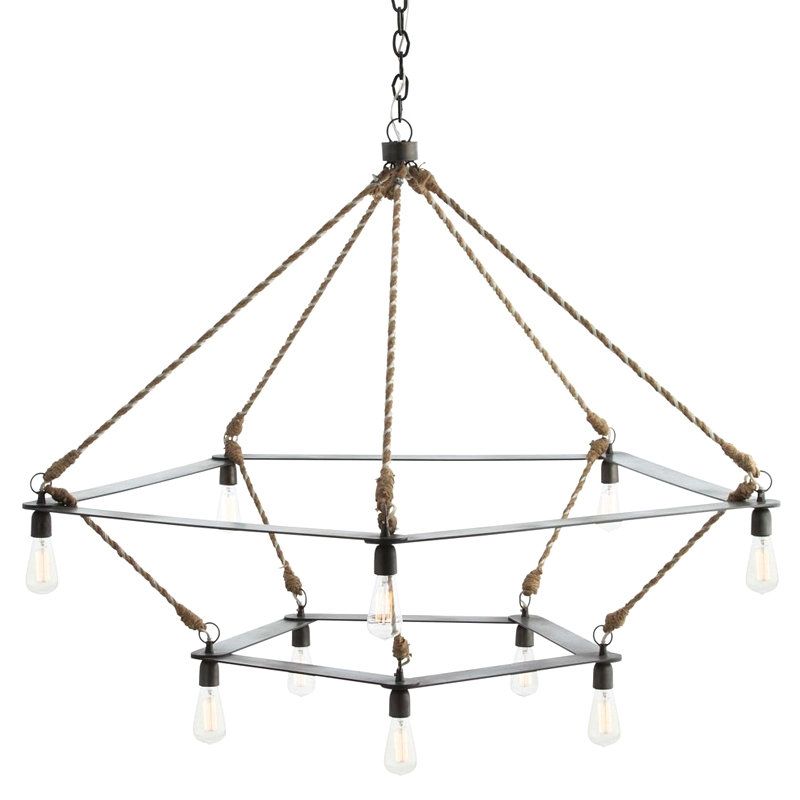 Люстра Arteriors MCINTYRE TWO TIERED CHANDELIER Черный Серый Люстра Arteriors MCINTYRE TWO TIERED CHANDELIER Черный Серый в Орле | Loft Concept