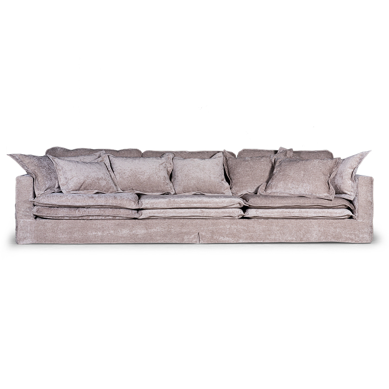 Диван Evelyn Gray Velour Sofa Светло-серый Диван Evelyn Gray Velour Sofa Светло-серый в Орле | Loft Concept