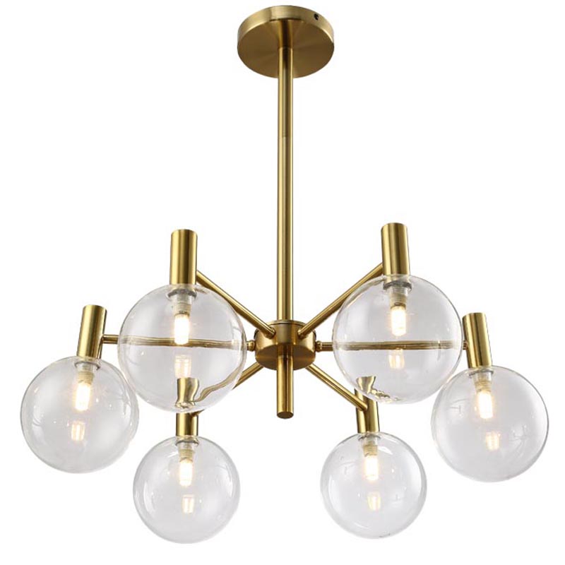 Люстра Holevier Chandelier 6 lamp Золотой Люстра Holevier Chandelier 6 lamp Золотой в Орле | Loft Concept