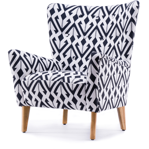 Кресло Black and White Triangle Chair Черно-белый Древесина Кресло Black and White Triangle Chair Черно-белый Древесина в Орле | Loft Concept