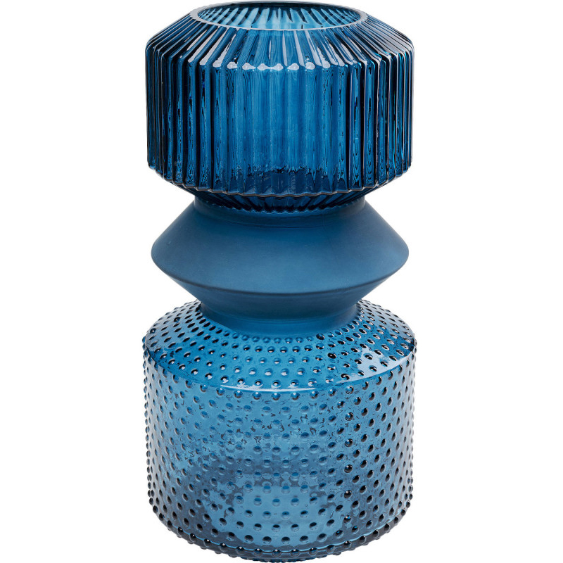 Ваза Geometric Blue Glass Vase 36 Синий Ваза Geometric Blue Glass Vase 36 Синий в Орле | Loft Concept