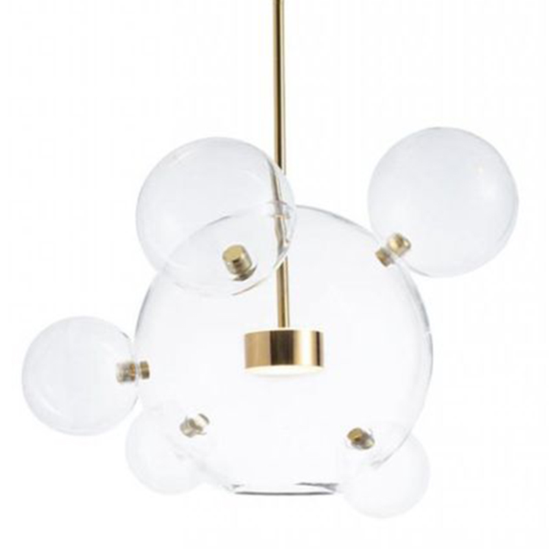 Подвесной Светильник Giopato & Coombes Bollr Pendant 6 BUBBLE LAMP золото Белый Золотой Прозрачное Стекло Подвесной Светильник Giopato & Coombes Bollr Pendant 6 BUBBLE LAMP золото Белый Золотой Прозрачное Стекло в Орле | Loft Concept