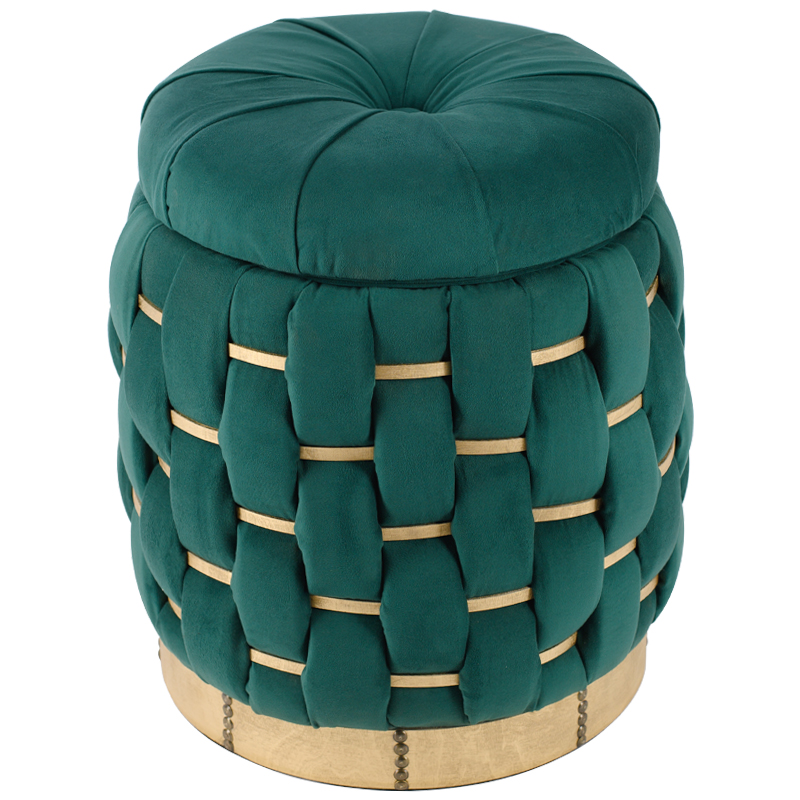 Пуф Verde Green Pouf Зеленый Золотой Пуф Verde Green Pouf Зеленый Золотой в Орле | Loft Concept