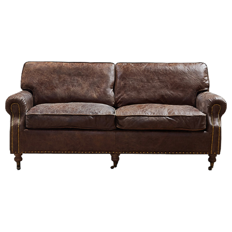 Диван RH CLASSIC LANCASTER Brown leather double Коричневый Диван RH CLASSIC LANCASTER Brown leather double Коричневый в Орле | Loft Concept