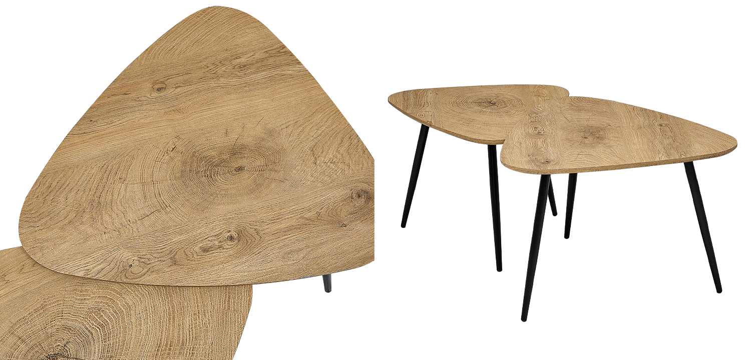 Комплект кофейных столиков треугольной формы Axl Coffee Table - фото
