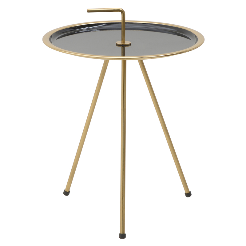 Приставной стол Salute Table Black Черный Глянцевое золото Приставной стол Salute Table Black Черный Глянцевое золото в Орле | Loft Concept