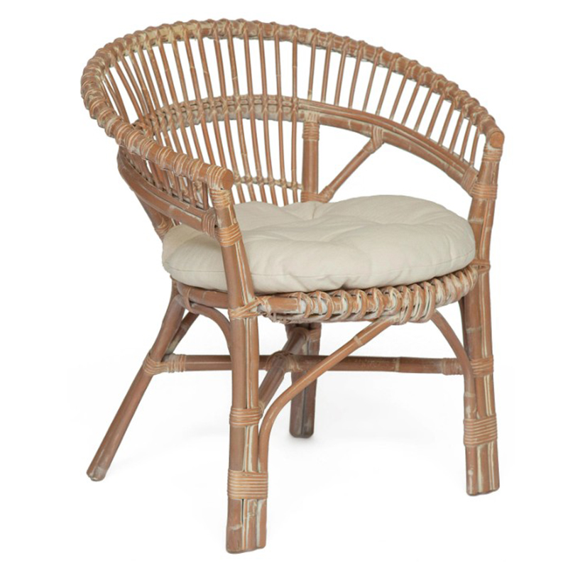 Уличное кресло Rauno Wicker Chair Бежевый Белый Уличное кресло Rauno Wicker Chair Бежевый Белый в Орле | Loft Concept