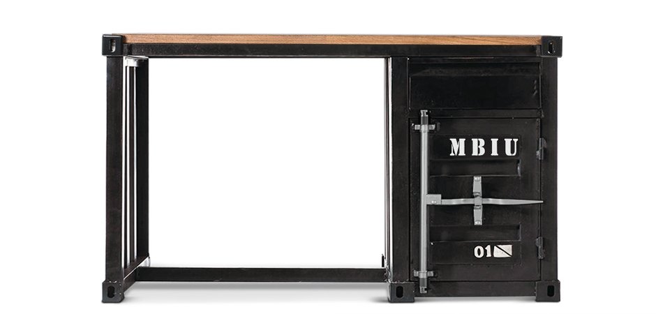 Письменный стол Metal & Oak Sea Container Desk Письменный стол Metal & Oak Sea Container Desk - Loft-Concept в Орле