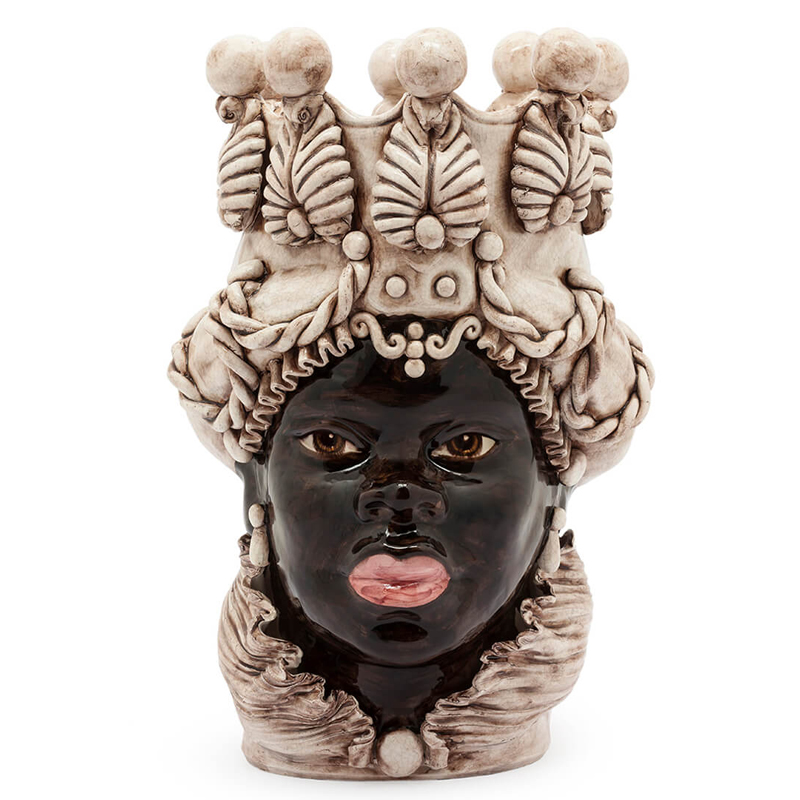 Ваза VASE MORO LADY BIG Crackle Бежевый Коричневый Ваза VASE MORO LADY BIG Crackle Бежевый Коричневый в Орле | Loft Concept