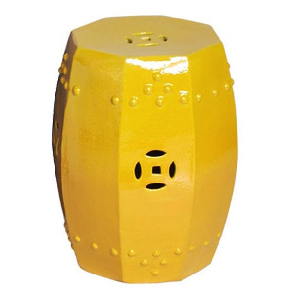 Керамический табурет Octagon Prosperity Garden Stool - Yellow Желтый Керамический табурет Octagon Prosperity Garden Stool - Yellow Желтый в Орле | Loft Concept