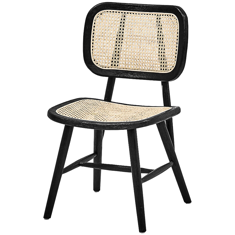 Стул Stiana Rattan Stool Черный Бежевый в Орле | Loft Concept 