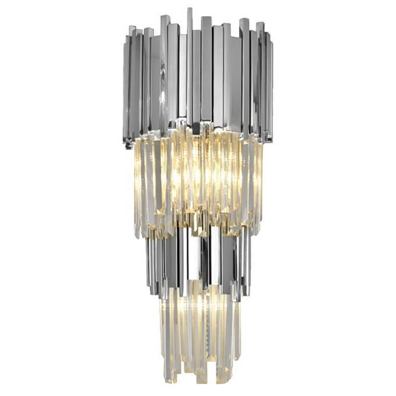 Бра Luxxu Modern Cascade Wall Lamp Silver 58 Серебряный Прозрачное Стекло в Орле | Loft Concept 