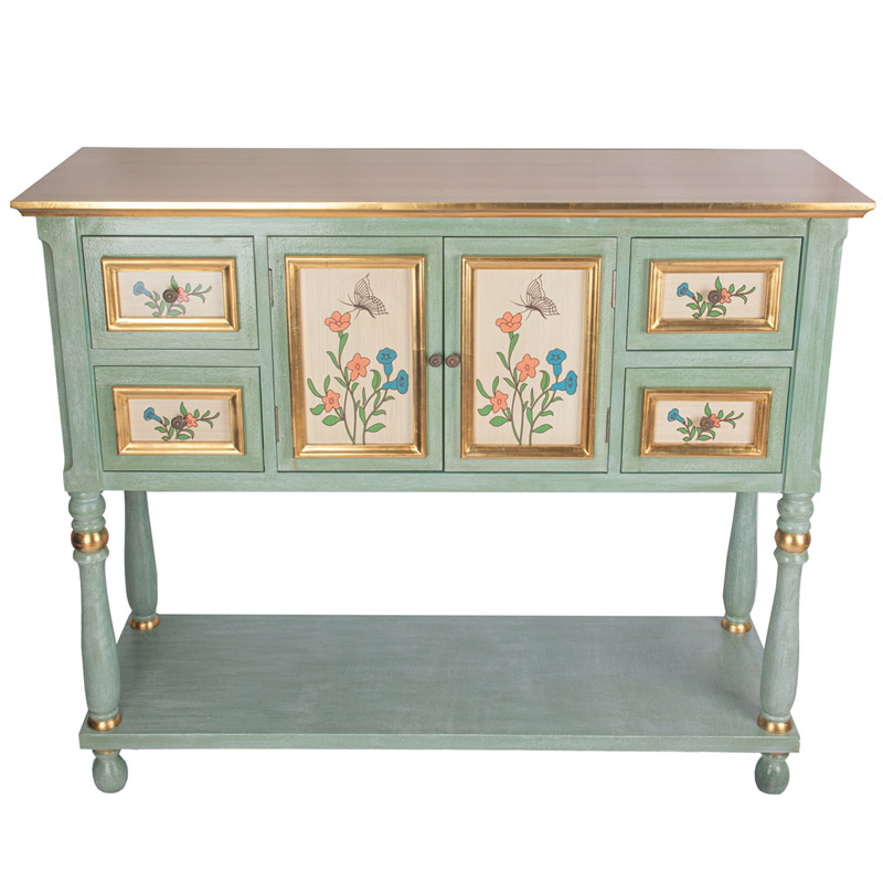Комод в стиле прованс Massime Chest of drawers Светло-голубой Золотой Комод в стиле прованс Massime Chest of drawers Светло-голубой Золотой в Орле | Loft Concept
