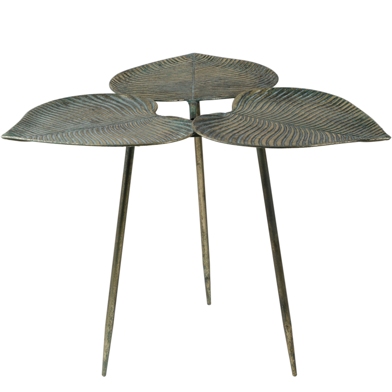Приставной стол Lotus Leaves Side Table Винтажная латунь Приставной стол Lotus Leaves Side Table Винтажная латунь в Орле | Loft Concept