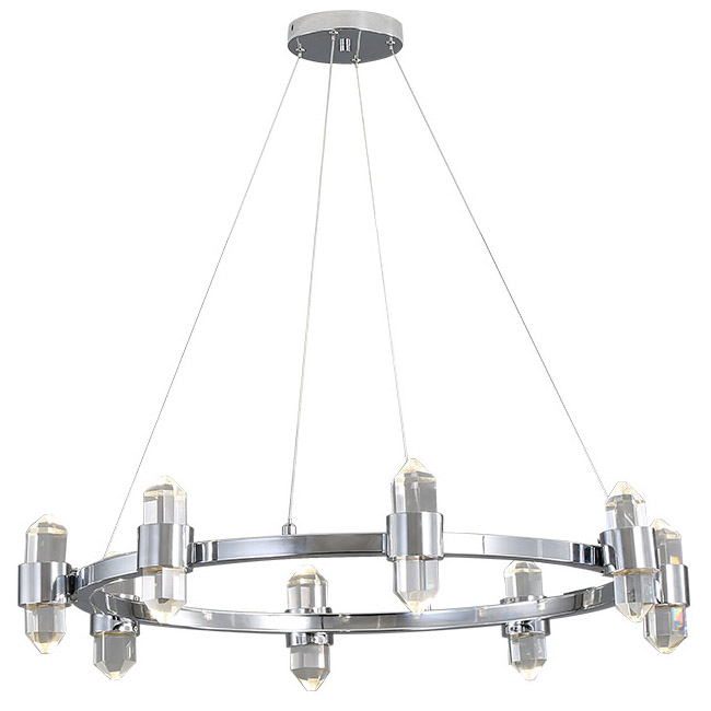 Люстра Crystal Ring Chandelier Chromium Хром Прозрачный Люстра Crystal Ring Chandelier Chromium Хром Прозрачный в Орле | Loft Concept