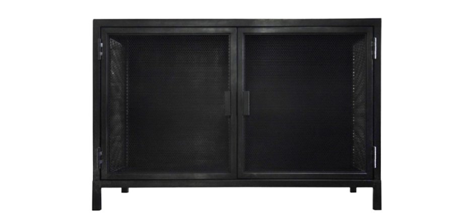 Буфет с 2-мя дверцами из металлической сетки Industrial Loft Dark Metal 2 Door Beto Cabinet Буфет с 2-мя дверцами из металлической сетки Industrial Loft Dark Metal 2 Door Beto Cabinet - Loft-Concept в Орле