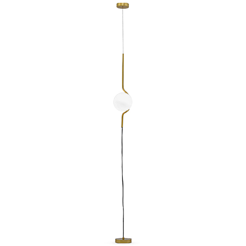 Торшер Joel Floor Lamp Белое матовое стекло Латунь Торшер Joel Floor Lamp Белое матовое стекло Латунь в Орле | Loft Concept