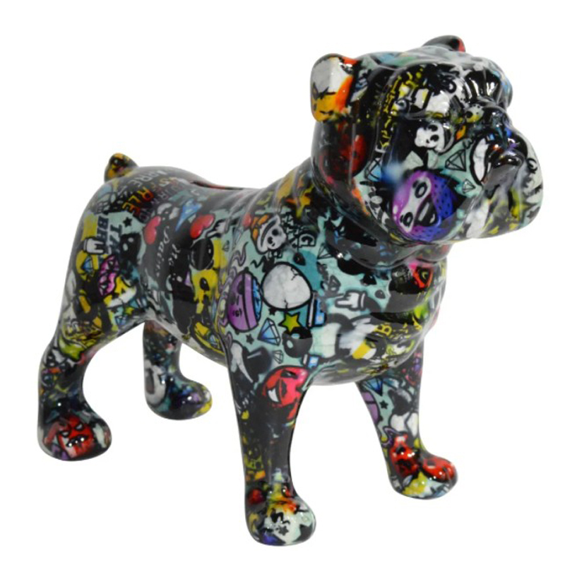 Статуэтка Graffiti Bulldog dark Мульти Черный Статуэтка Graffiti Bulldog dark Мульти Черный в Орле | Loft Concept