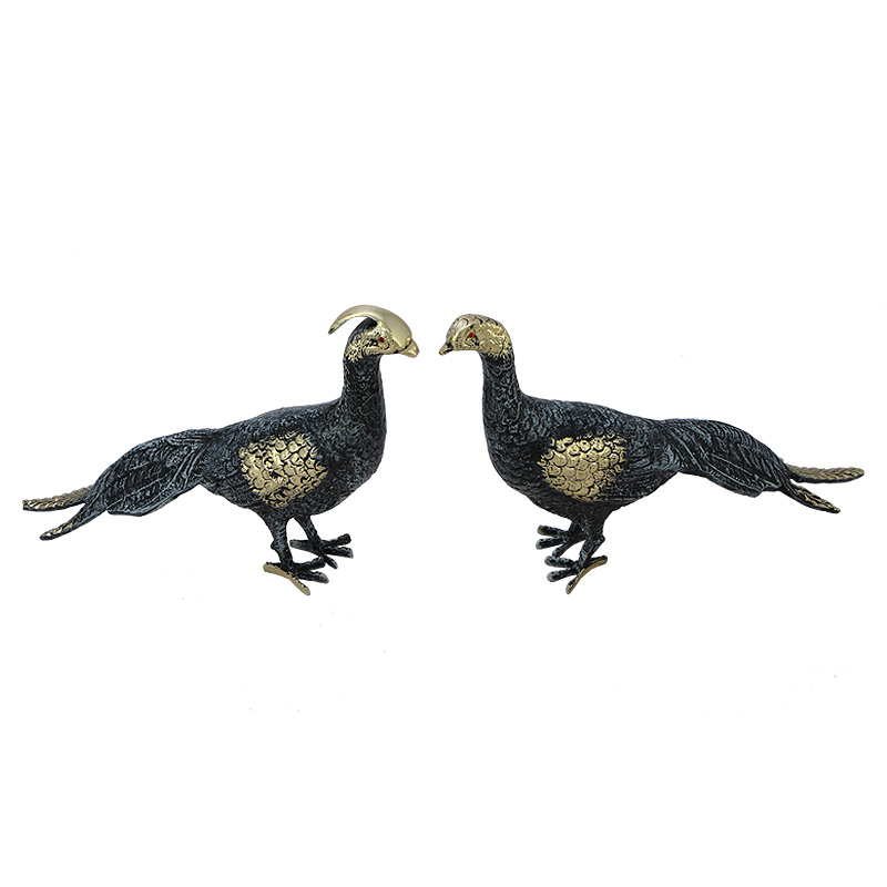 Статуэтка бронзовая пара Павлины синие Bronze Birds Бронза Синий Статуэтка бронзовая пара Павлины синие Bronze Birds Бронза Синий в Орле | Loft Concept