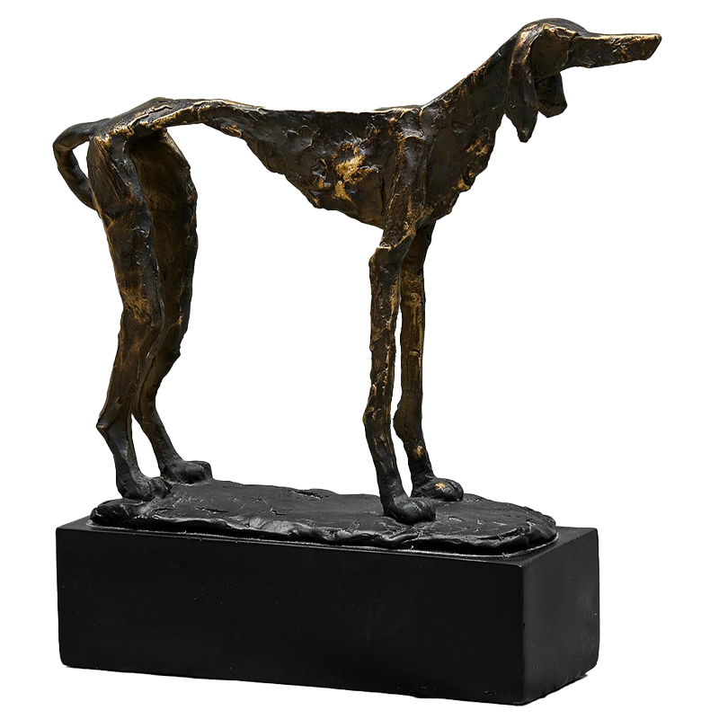 Статуэтка собака Giacometti Dog Statue Черный Золотой Статуэтка собака Giacometti Dog Statue Черный Золотой в Орле | Loft Concept