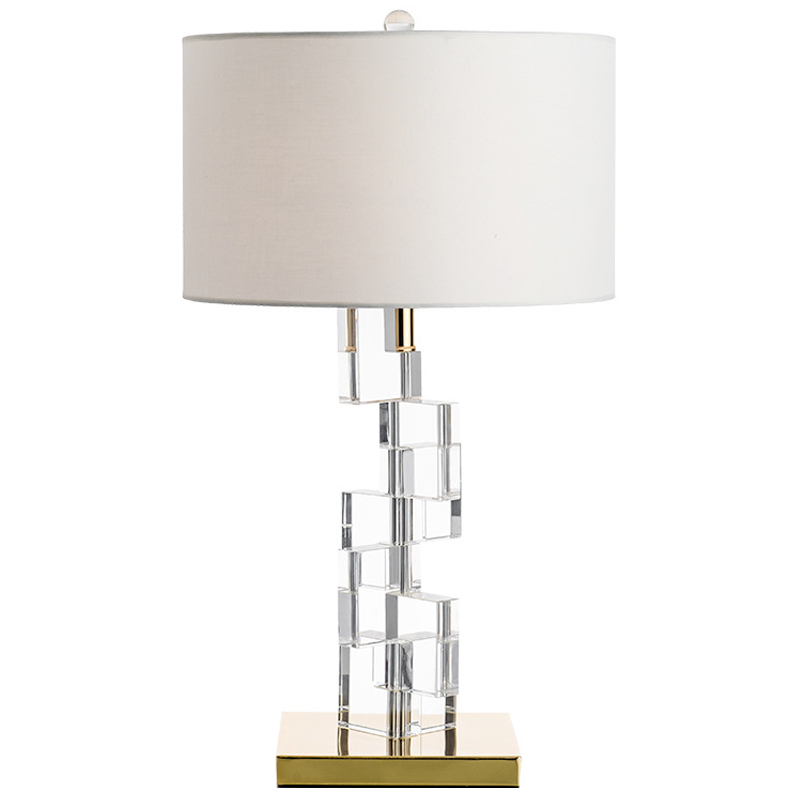 Настольная лампа Leuan Glass Cubes Lampshade Table Lamp Латунь Прозрачное Стекло Молочный Настольная лампа Leuan Glass Cubes Lampshade Table Lamp Латунь Прозрачное Стекло Молочный в Орле | Loft Concept