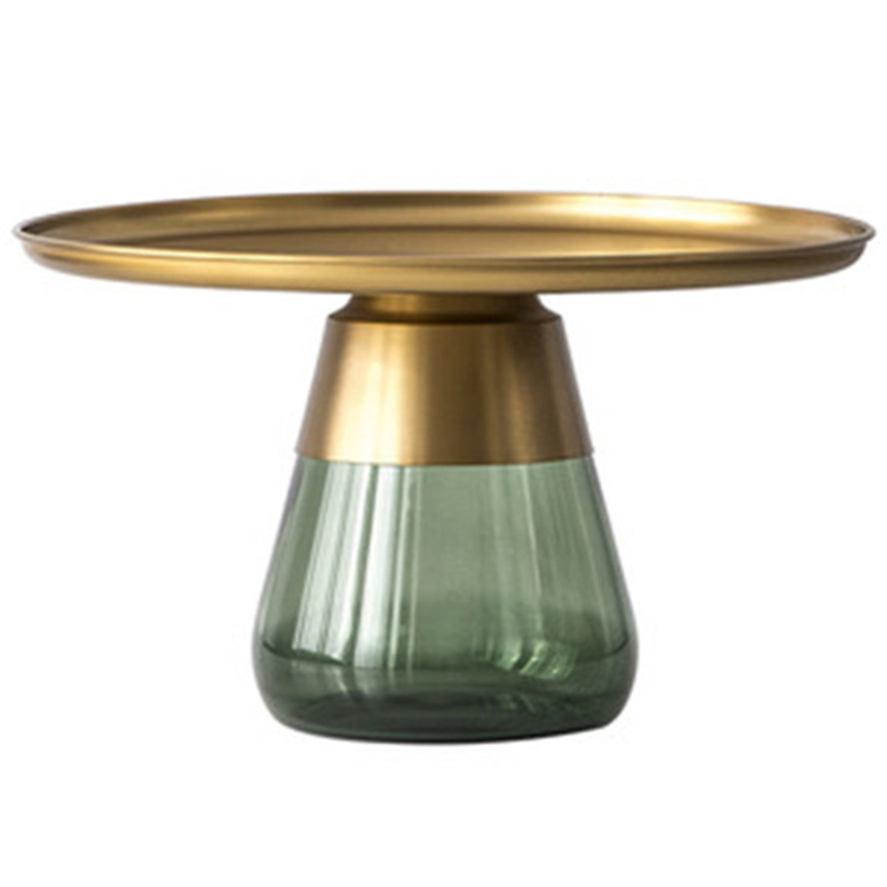 Круглый приставной стол Classico Round Green Side Table Латунь Зеленый Круглый приставной стол Classico Round Green Side Table Латунь Зеленый в Орле | Loft Concept