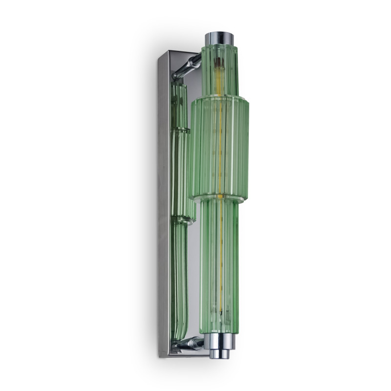 Бра с вертикальным узким плафоном Fuse Crystal Green Хром Зеленый Бра с вертикальным узким плафоном Fuse Crystal Green Хром Зеленый в Орле | Loft Concept