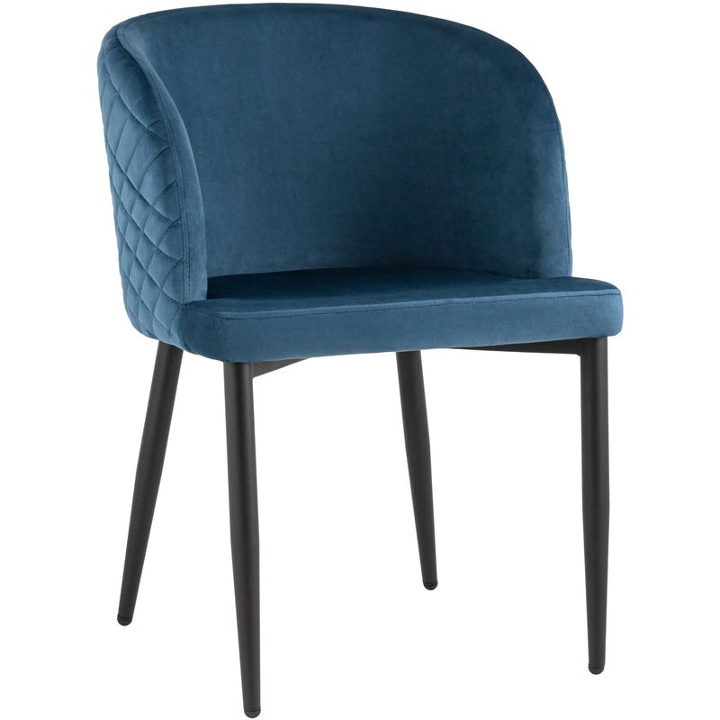 Стул Oscar Chair Синий Велюр Синий Черный Стул Oscar Chair Синий Велюр Синий Черный в Орле | Loft Concept