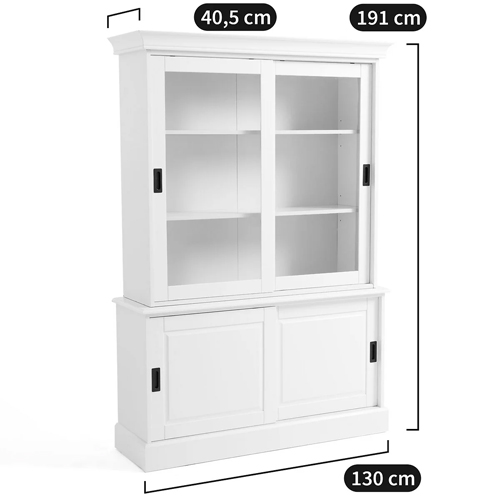 Витрина с раздвижными дверцами Wells Glass Showcase White в Орле