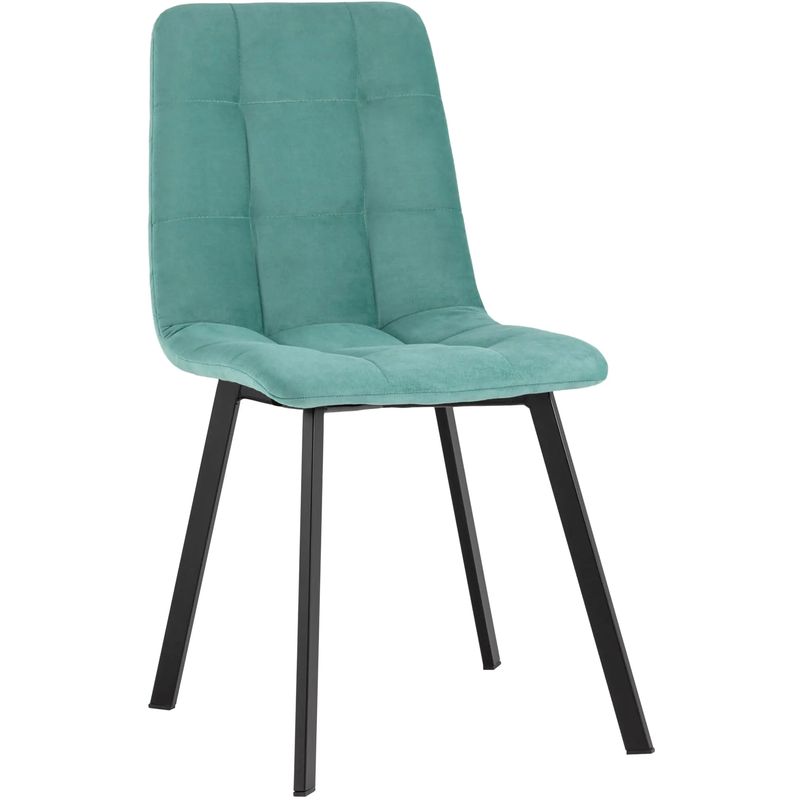 Стул NANCY S Chair Мятный Велюр Мятный Черный в Орле | Loft Concept 