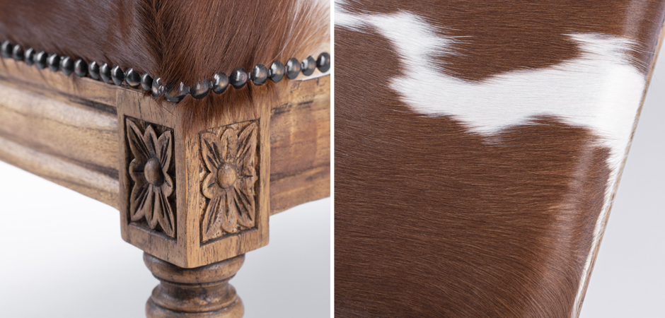 Пуф коричневая натуральная шкура Louie Cowhide Ottoman Пуф коричневая натуральная шкура Louie Cowhide Ottoman - Loft-Concept в Орле