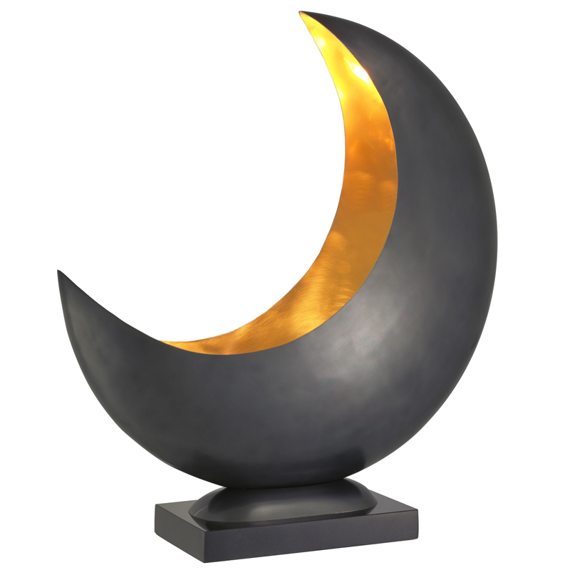 Настольная лампа Eichholtz Table Lamp Half Moon Латунь Черный Настольная лампа Eichholtz Table Lamp Half Moon Латунь Черный в Орле | Loft Concept