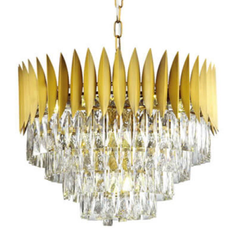 Люстра KEBO KING CHANDELIER four cascades D 55 Латунь Прозрачное Стекло Люстра KEBO KING CHANDELIER four cascades D 55 Латунь Прозрачное Стекло в Орле | Loft Concept