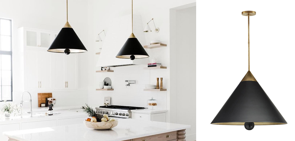 Подвесной светильник Cleo Pendant Brass & Black Подвесной светильник Cleo Pendant Brass & Black - Loft-Concept в Орле