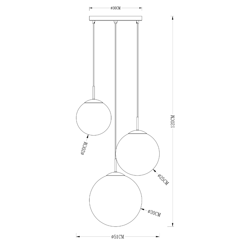 Люстра Ball Sunrise Pendant lamp smok 3 плафона Люстра Ball Sunrise Pendant lamp smok 3 плафона в Орле
