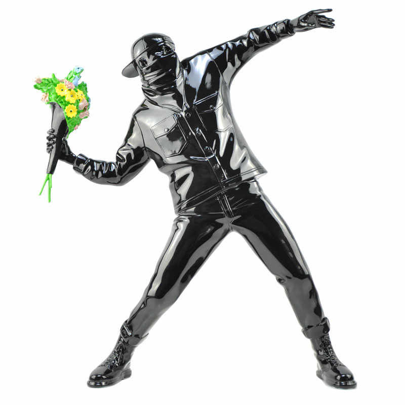 Статуэтка Banksy Flower Thrower Black Черный Статуэтка Banksy Flower Thrower Black Черный в Орле | Loft Concept
