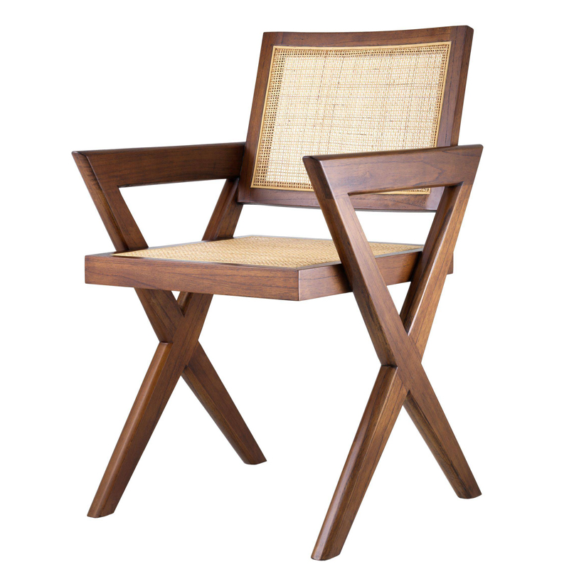 Стул Eichholtz Dining Chair Augustin brown Коричневый Бежевый Стул Eichholtz Dining Chair Augustin brown Коричневый Бежевый в Орле | Loft Concept