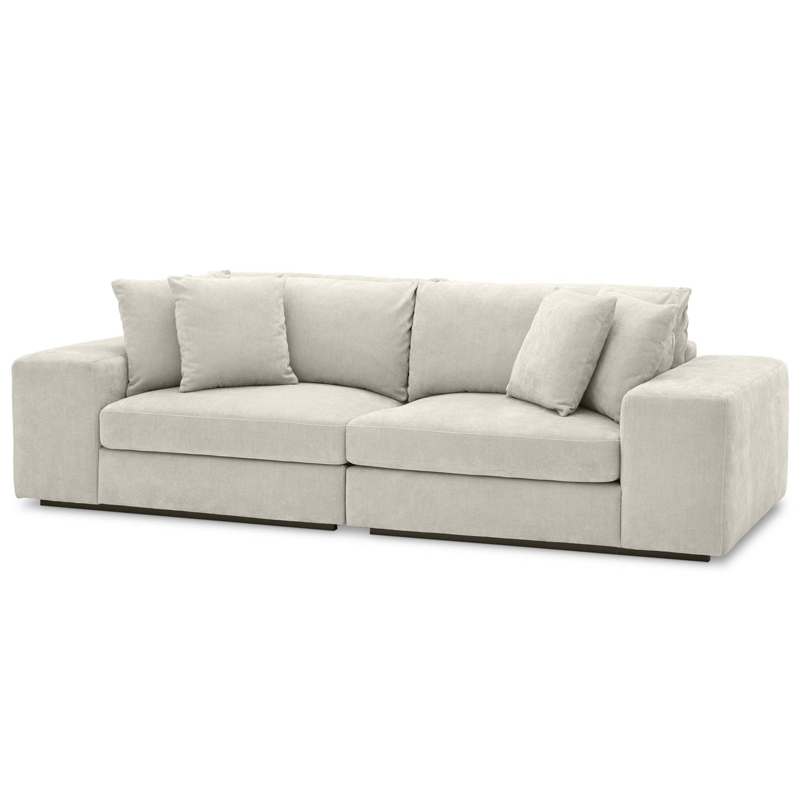 Диван Eichholtz Sofa Vista Grande sand Песочный Черный Диван Eichholtz Sofa Vista Grande sand Песочный Черный в Орле | Loft Concept