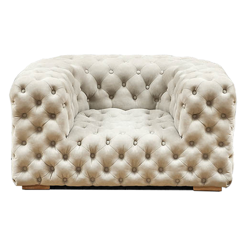 Кресло Soho Tufted Milk Armchair Молочный Кресло Soho Tufted Milk Armchair Молочный в Орле | Loft Concept