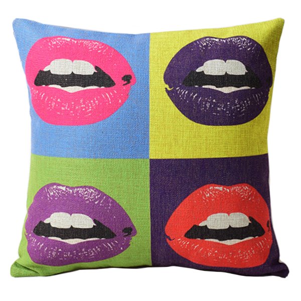 Декоративная подушка Lips Andy Warhol Мульти в Орле | Loft Concept 