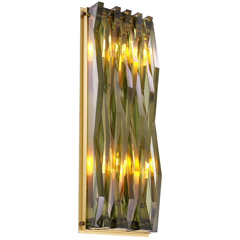 Бра Eichholtz Wall Lamp Nuvola L Green Латунь Зеленый смок Стекло Смок Бра Eichholtz Wall Lamp Nuvola L Green Латунь Зеленый смок Стекло Смок в Орле | Loft Concept