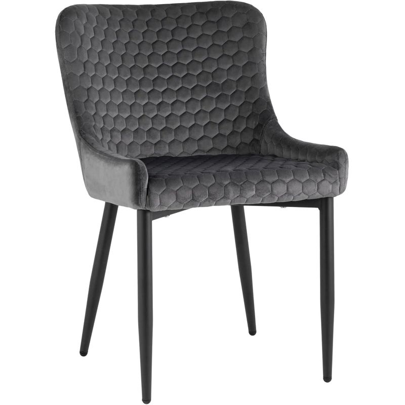 Стул Stitch Honey Chair Серый Велюр Серый Черный в Орле | Loft Concept 