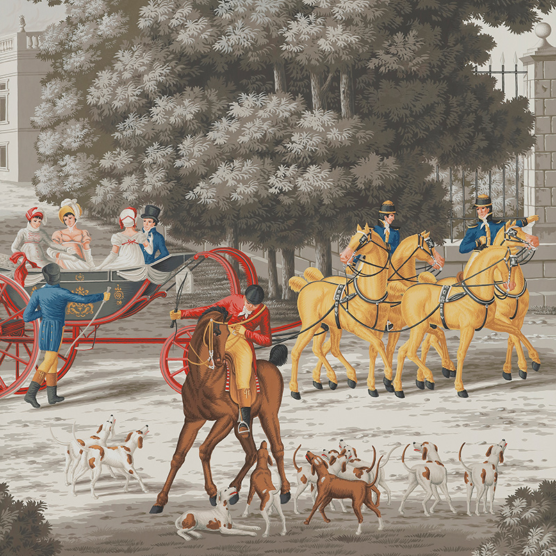 Обои ручная роспись La Chasse de Compiègne Jacquemart on Eau Forte Обои ручная роспись La Chasse de Compiègne Jacquemart on Eau Forte в Орле | Loft Concept