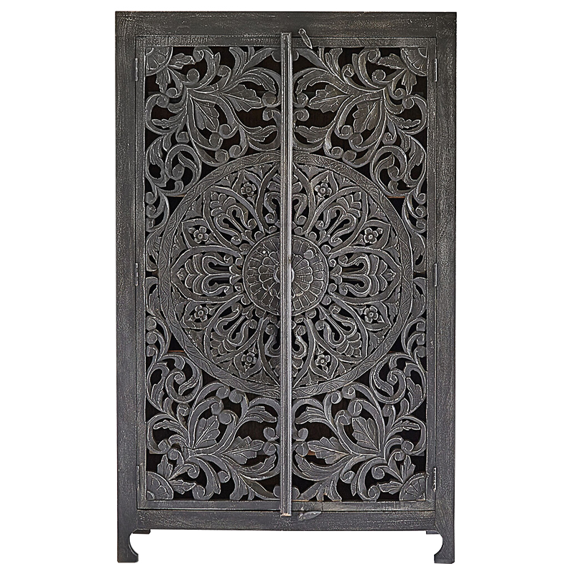 Шкаф Indian Antique White Furniture Cupboard Mistry серый Серый Шкаф Indian Antique White Furniture Cupboard Mistry серый Серый в Орле | Loft Concept