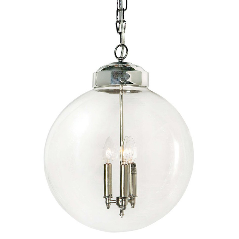 Подвесной светильник Conor Globe Hanging lamp Silver Серебряный Прозрачный (Transparent) Подвесной светильник Conor Globe Hanging lamp Silver Серебряный Прозрачный (Transparent) в Орле | Loft Concept