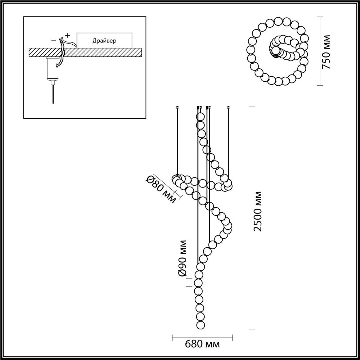 Большая светодиодная люстра Crystal Globule Spiral Золото Большая светодиодная люстра Crystal Globule Spiral Золото в Орле